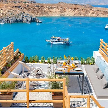 Lindos Shore Summer House With Jacuzzi And Sea View !!! エクステリア 写真