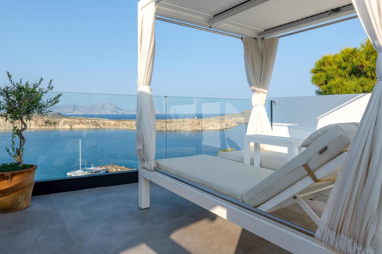 Lindos Shore Summer House With Jacuzzi And Sea View !!! エクステリア 写真