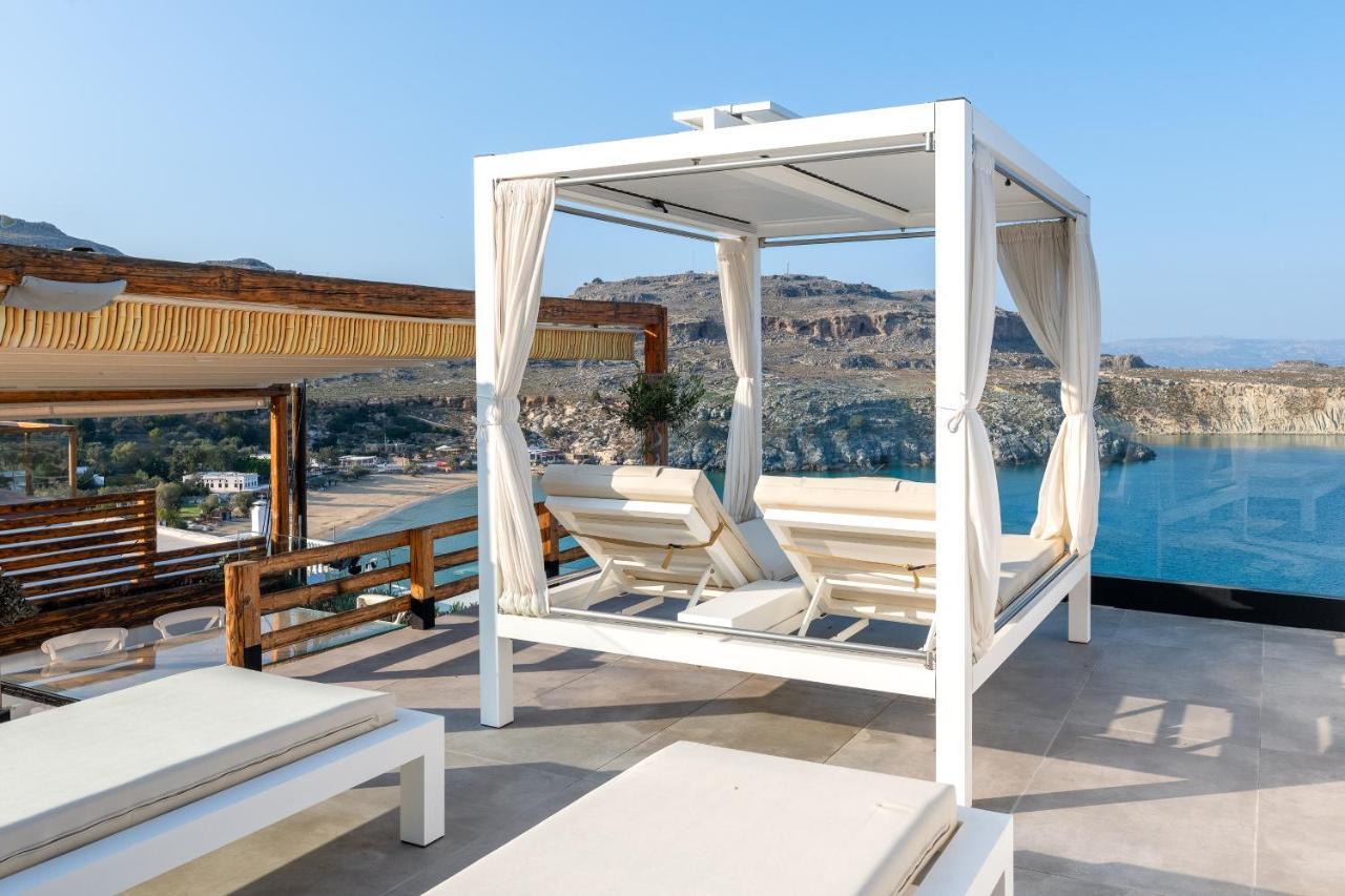 Lindos Shore Summer House With Jacuzzi And Sea View !!! エクステリア 写真