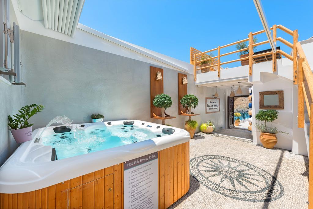 Lindos Shore Summer House With Jacuzzi And Sea View !!! エクステリア 写真