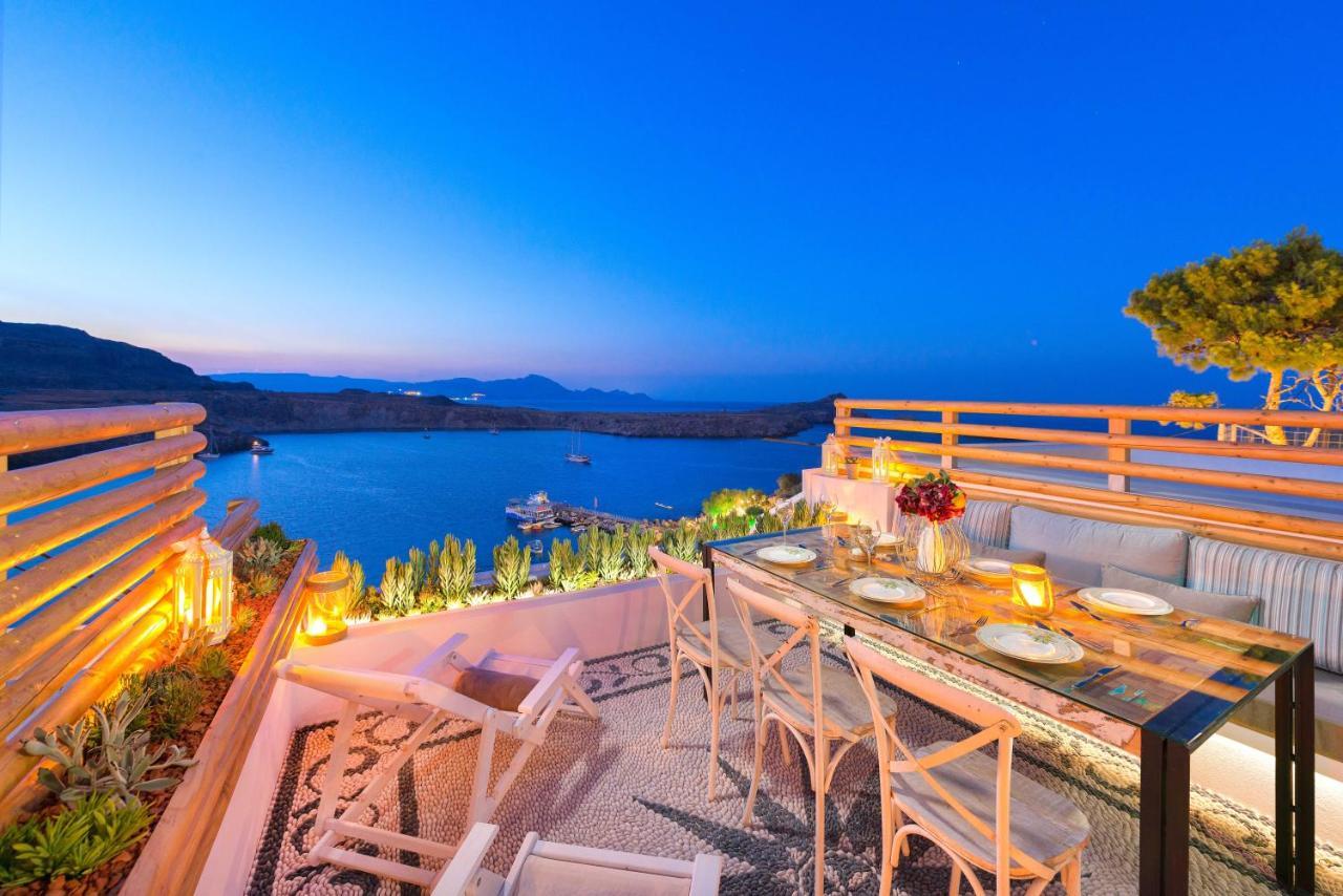Lindos Shore Summer House With Jacuzzi And Sea View !!! エクステリア 写真
